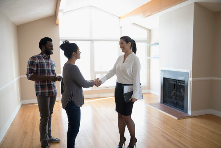 Couple buying a home for the first time