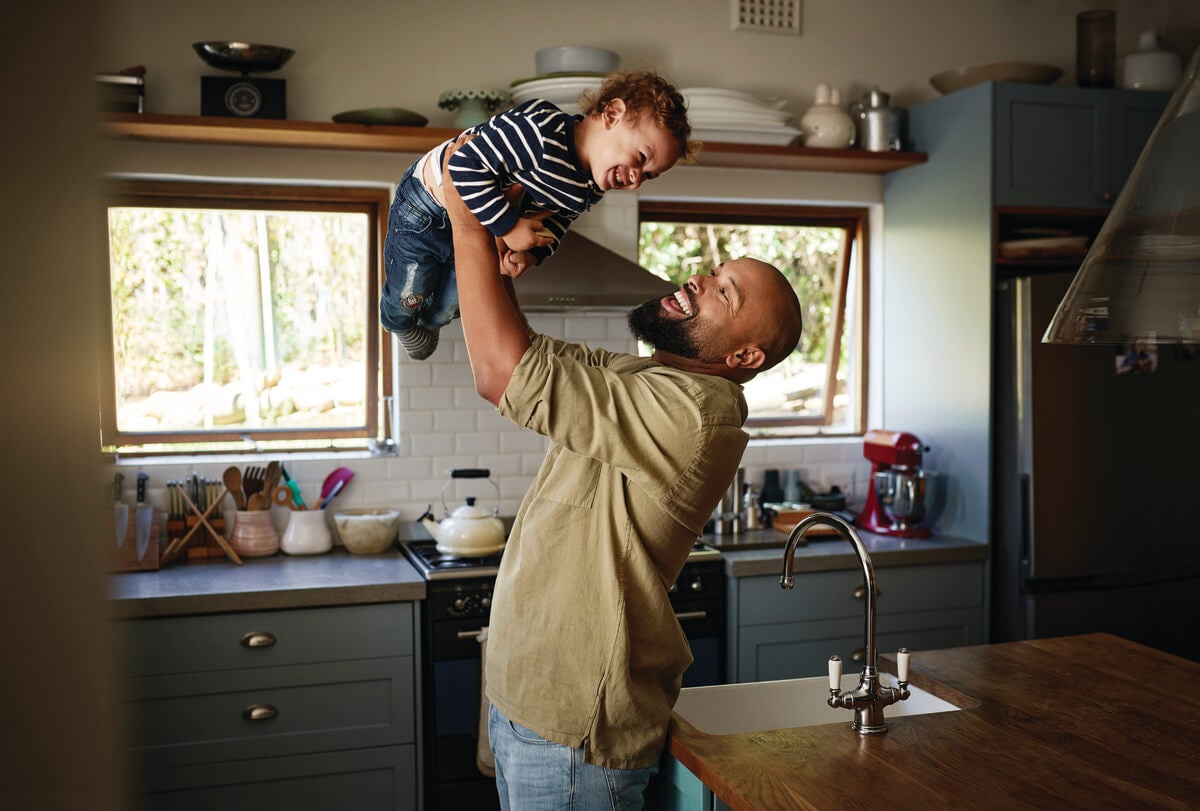 Family excited after buying their first home