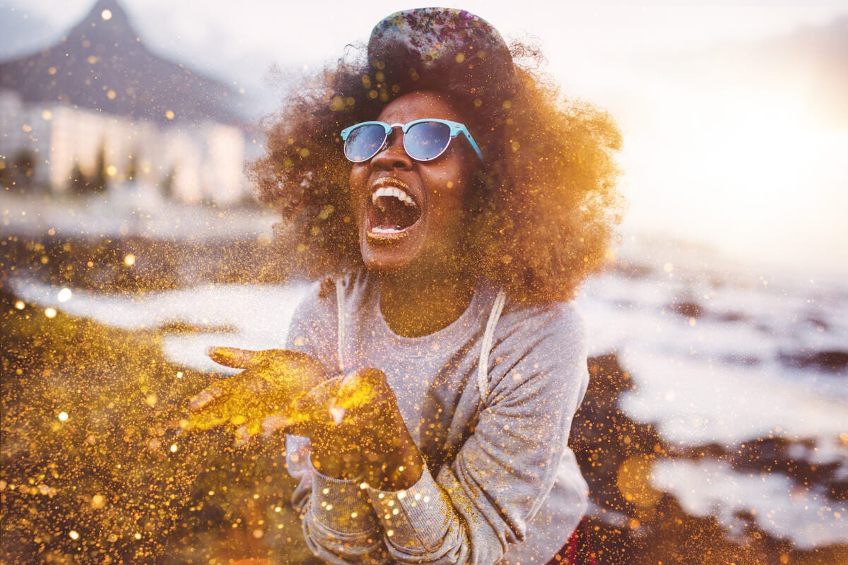 Woman excited after learning about High-yield Savings accounts.